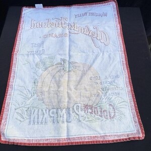 Vintage Thanksgiving Pumpkin Tea Towels 55% Cotton 45 percent Linen Made in Italy image 8