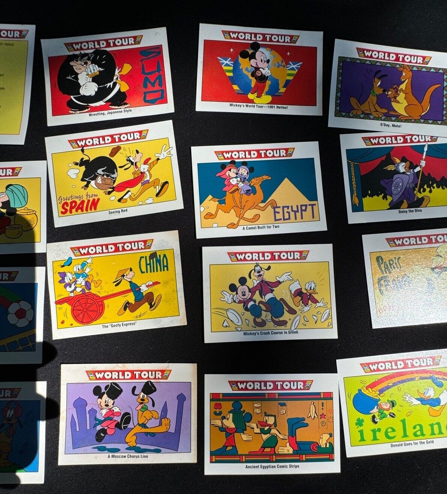 Lot of Vintage 1991 Impel Disney World Tour Trading Cards Mickey