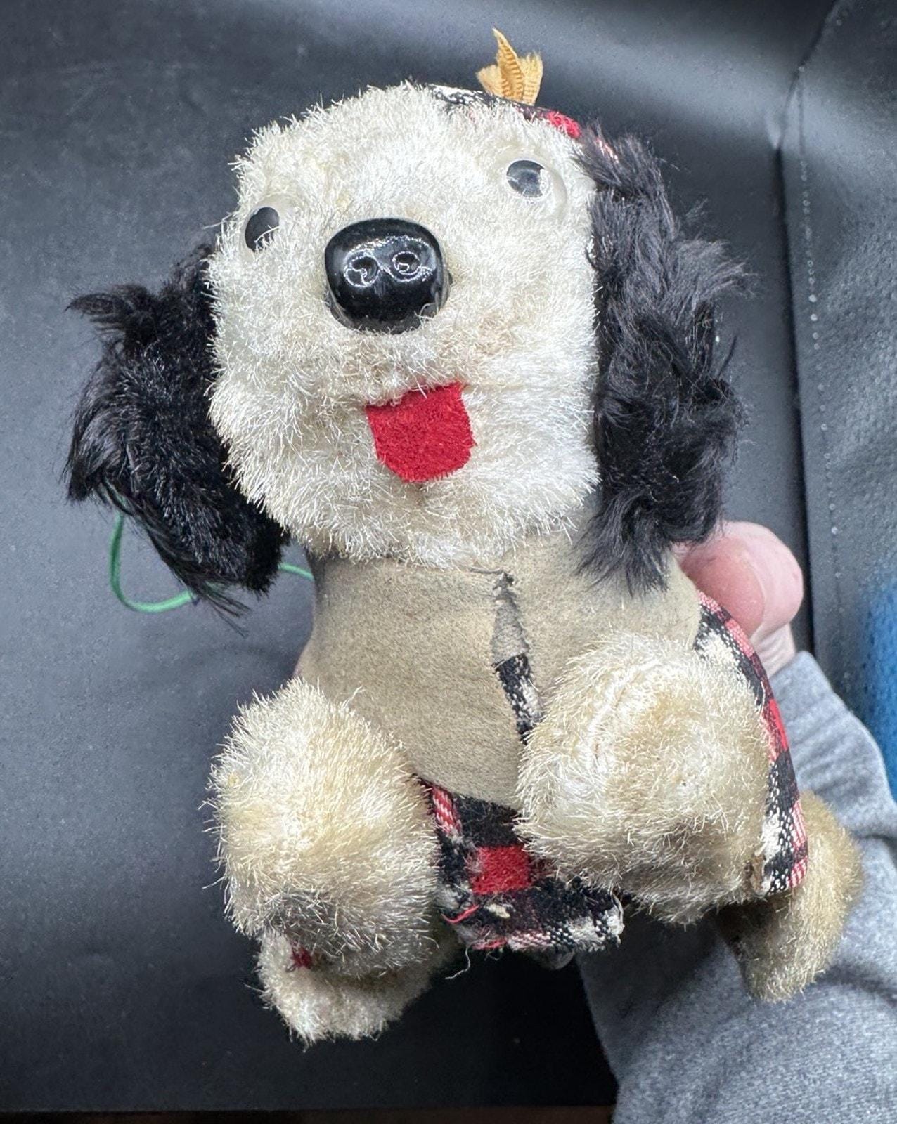 Vtg Yonezawa 1950s Japan Battery Operated Walking Dog Toy Light up