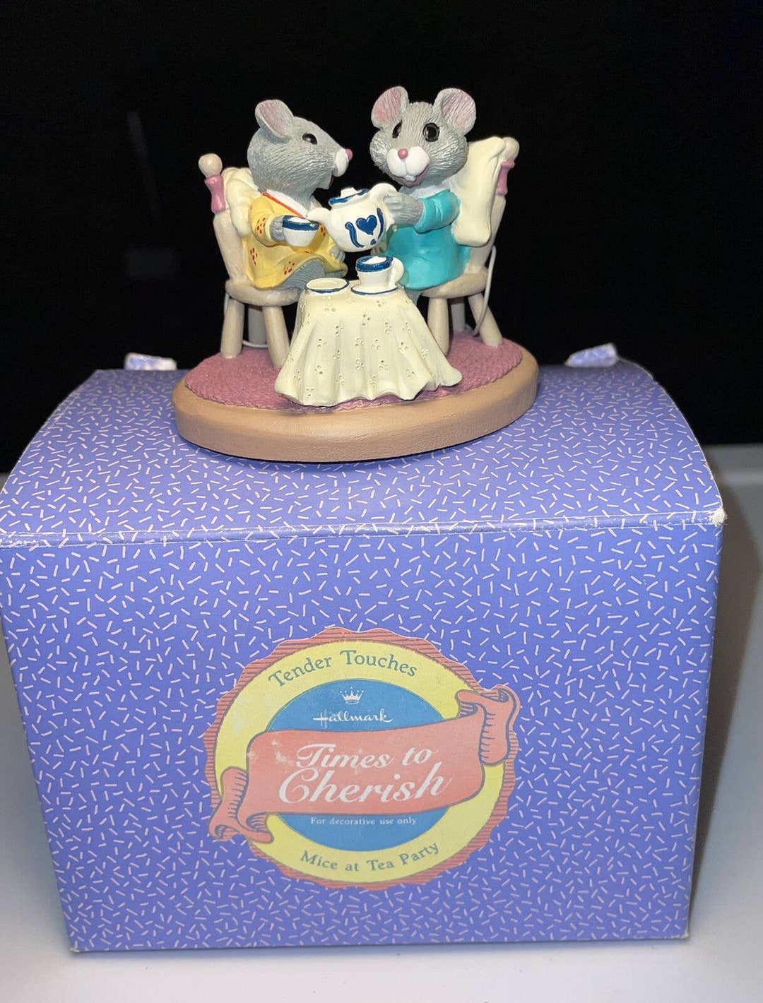 NEW! 1988 Hallmark Tender Touches Mice at Tea Party Times Cherish ...