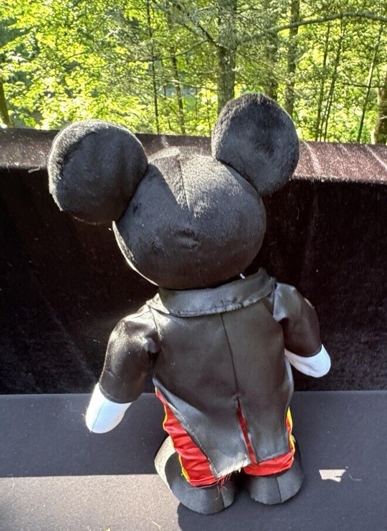 Vintage Disney Parks Mickey Mouse Plush In Black Suit Tuxedo 10" Mint! image 6