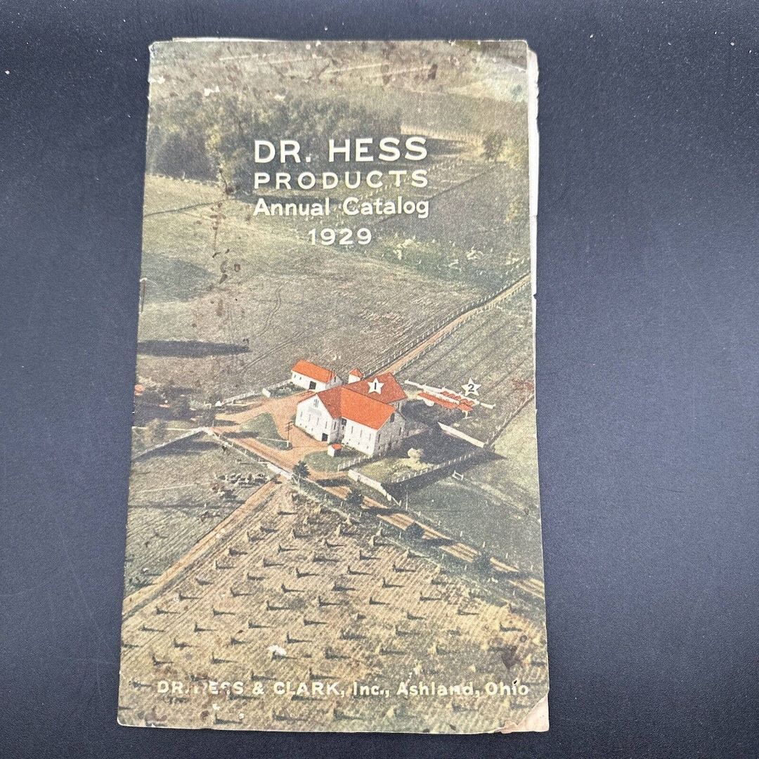 1929 Dr. Hess Farm Animal Product Annual Catalog Ashland Ohio Livestock