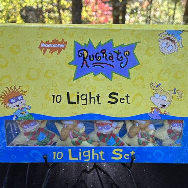 New! 1998 Nickelodeon Rugrats Christmas String Light Angelica Tommy Chuckie S59