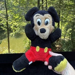 Vintage 1950’s Walt Disney Productions Mickey Mouse Plush Stuffed RARE image 3