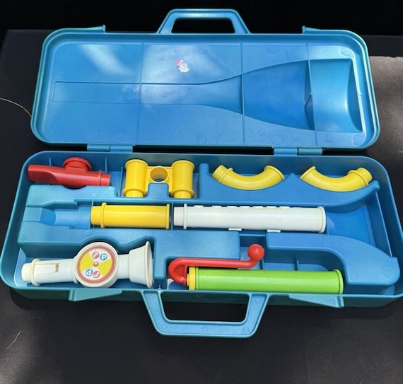 Vintage (1984) Fisher Price Crazy Combo Horn Set #604 Incomplete