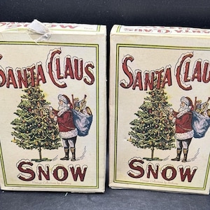 2 Boxes Of Mica Sparkle SANTA CLAUS Snow Vintage Collection 6oz Box New! -LO6