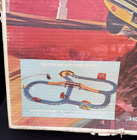 1969 Ideal Motorific Racerific Survival Run Set Triumph Car in