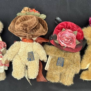 Boyds Bears Gefüllte Häschen & Bären mit Hüten Lot Von 4 Bild 6