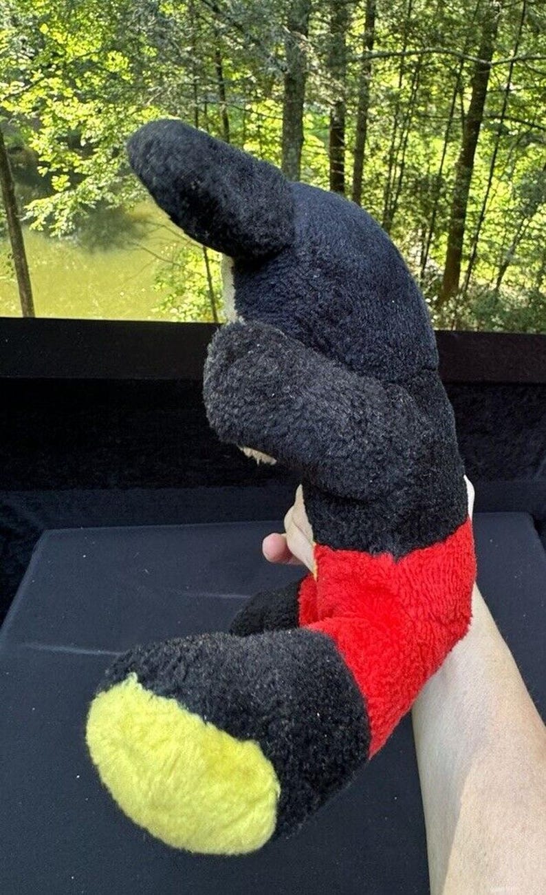 Vintage 1950’s Walt Disney Productions Mickey Mouse Plush Stuffed RARE image 5