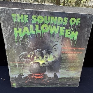 Disco LP de terror de Halloween de 1977 de J. Robert Elliot, raro y aterrador.