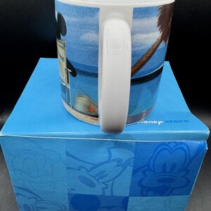 New 1990’s Disney Jumbo MICKEY MOUSE Coffee Mug Beach Vacation Ocean In Box! NWT image 5