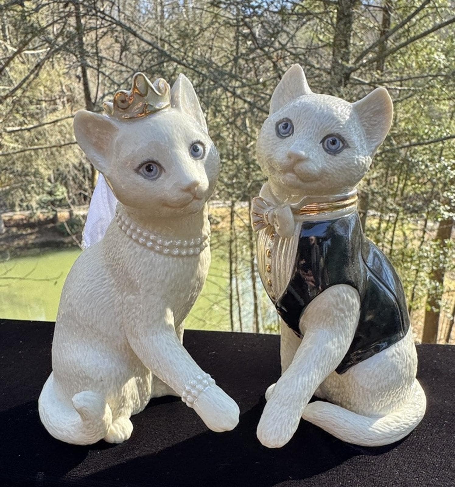 Lenox Together Forever Bride and Groom CAT Figurines Excellent! No