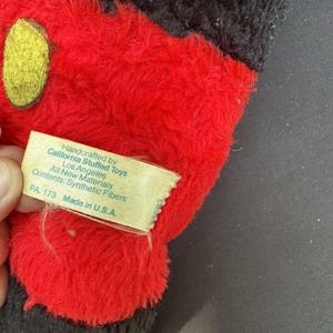 Rare Vintage 21” Disney Walt Disney Characters Mickey Mouse Plush W/ Tail & Tag image 10