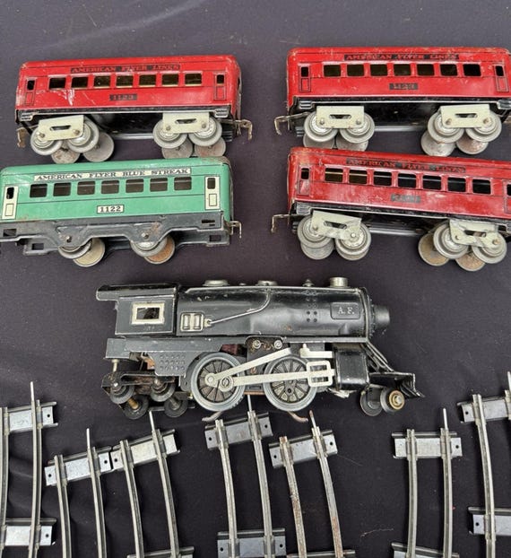 VTG AMERICAN FLYER Blue Streak O Gauge Locomotion Tender e Cars  display picture 1