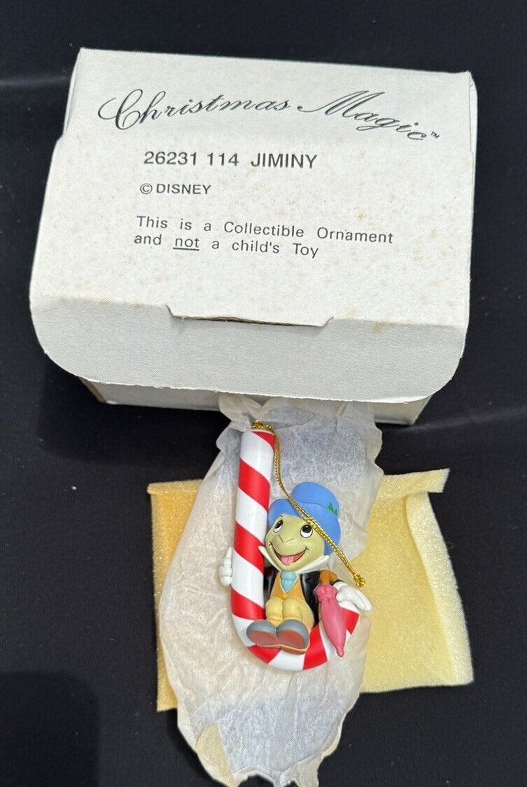 Vintage Grolier Jiminy Cricket Candy Cane Christmas Disney Magic ...