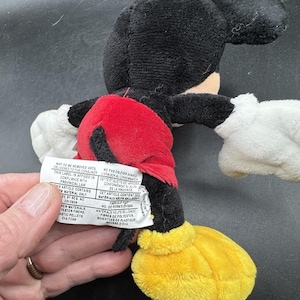 Vintage 1990’s Disney Store Mickey Mouse Plush Soft Velour Stuffy image 6