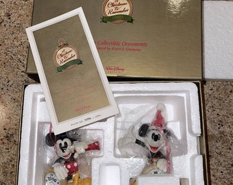 Walt Disney Mickey Mouse "A Christmas To Remember” Ornaments 1999-2000 Numbered