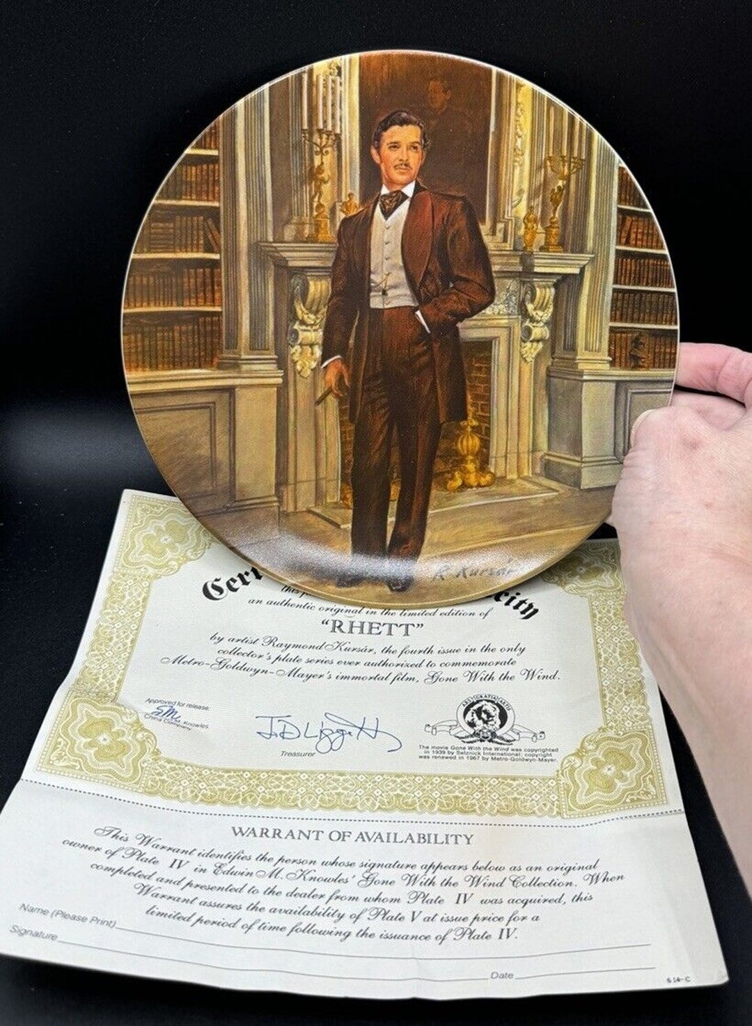 1981 Gone With the Wind Fourth Plate Knowles Rhett Butler With ...