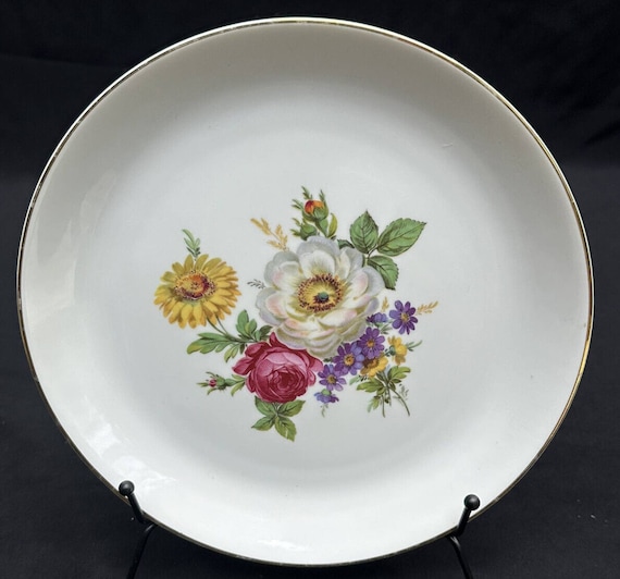 1960er Jahre PORSGRUND Teller 23 cm Blumen Teller Schöner Teller Schön!