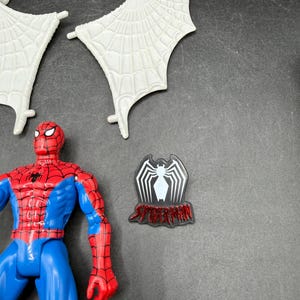Vintage 1994 Toybiz Spiderman Den animerade serien Web Racer Spider-Man Vintage figur *Begagnad bild 7