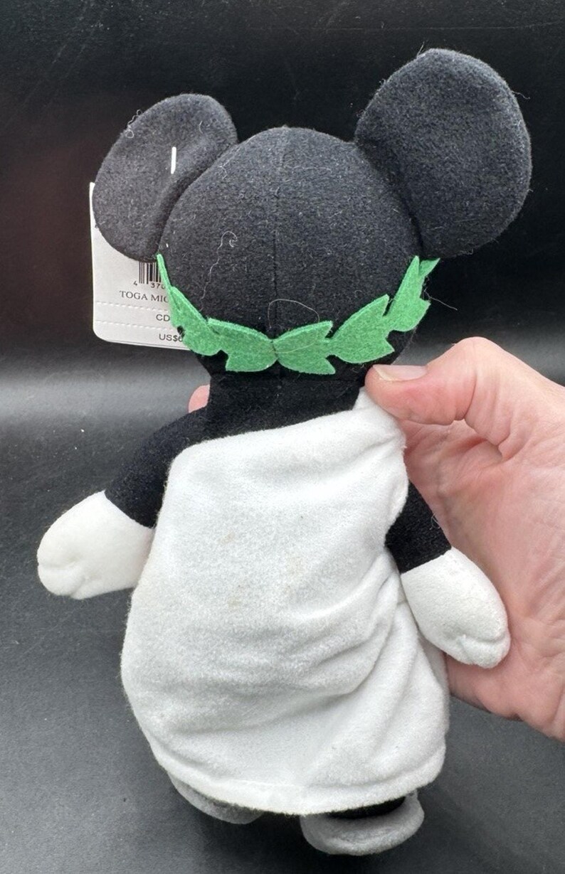 VTG 1900’s Mickey Mouse Toga Sitzsack Plüsch Disney Store Stofftier Bild 6