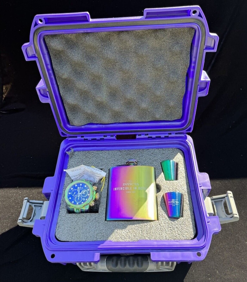Invicta 26334 Men's Grand Diver Auto Abalone Purple Dial Iridescent Watch Set image 3