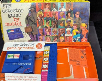 Juego de detector de espías vintage de Mattel, juego de detectives de agentes secretos de 1960 (Ver fotos, no completo)