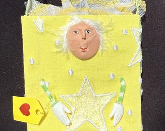 Dept 56 Green Tree Krinkles Bag Lady Patience Brewster Christmas 6” Ornament K1
