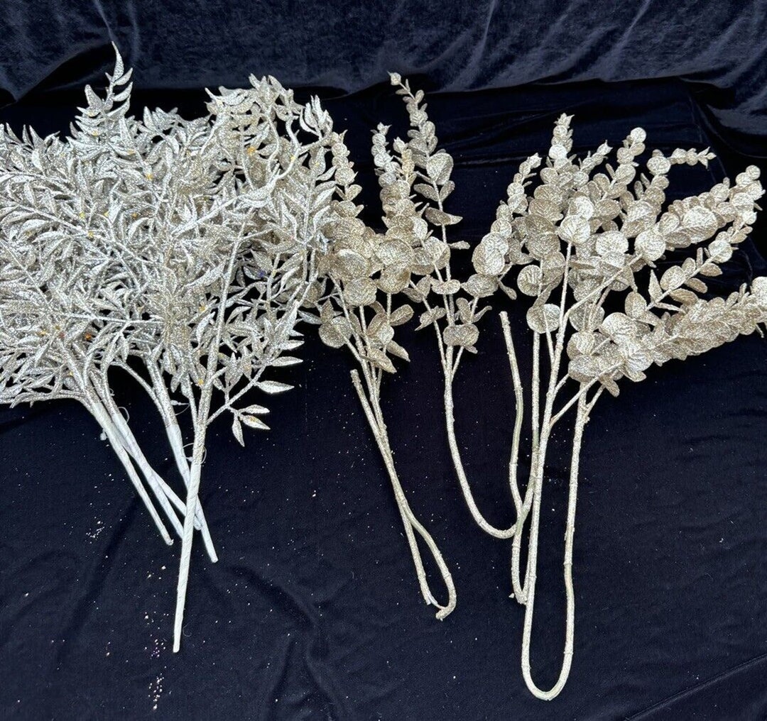 Lot of Shimmering Sparkling Gold Christmas Tree Picks by Valerie PARR ...