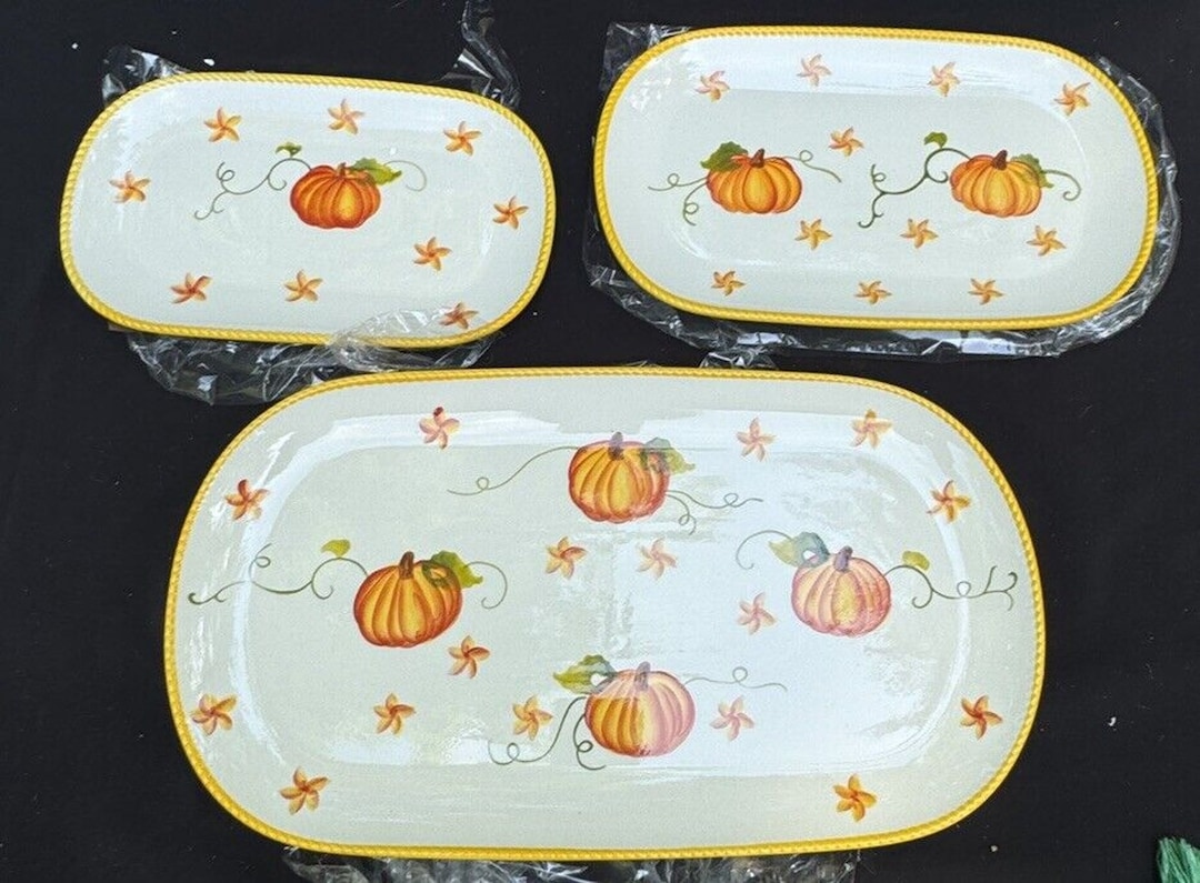 3 New Temptations by Tara QVC Hand-painted Pumpkin Halloween Fall ...