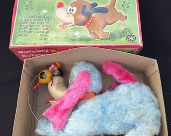 Rare 1950's Naughty Dog & Bee Japan Modern Toys in Original Box