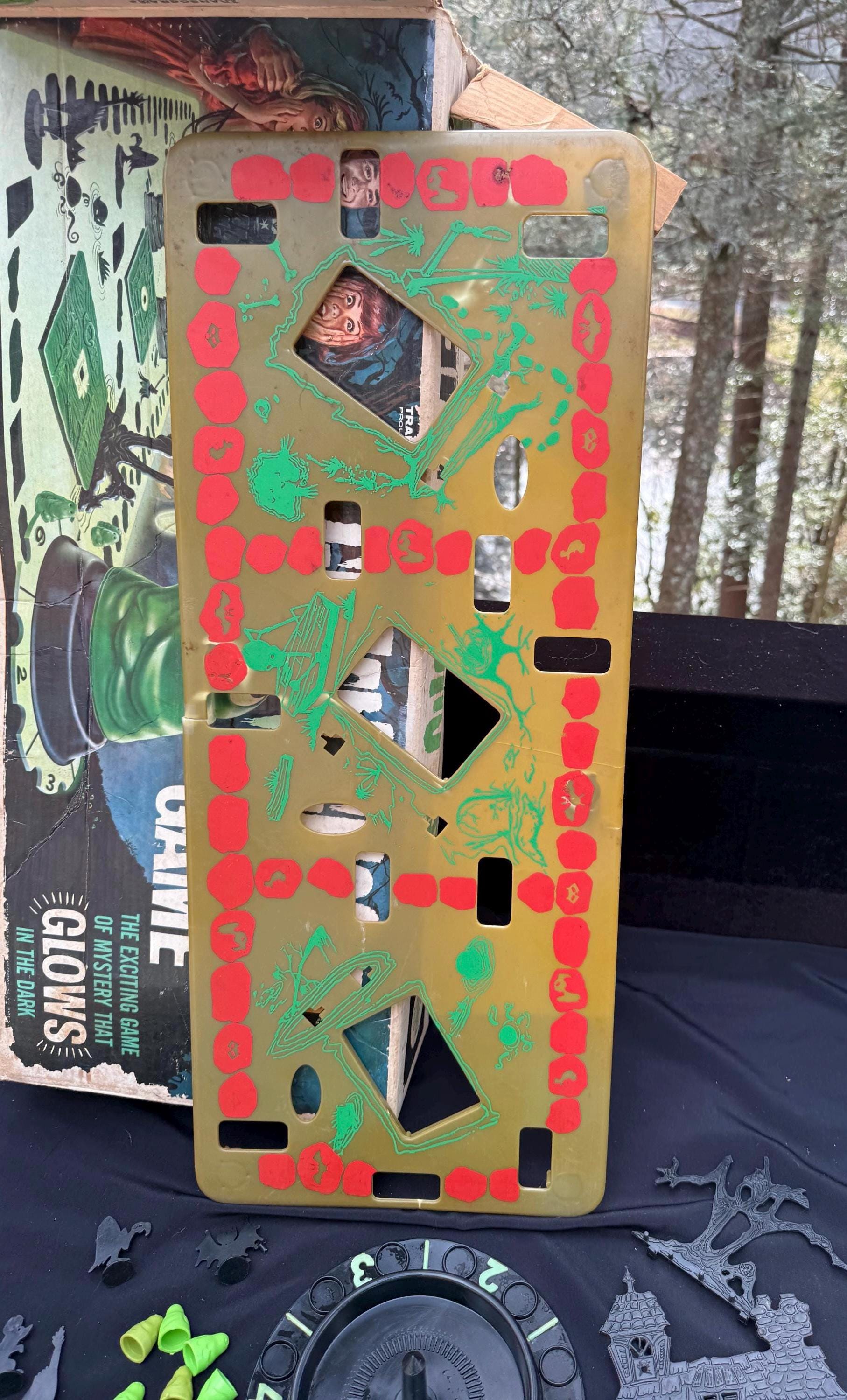 Vintage 1968 Transogram Green Ghost Spooky Glow in the Dark Game in ...