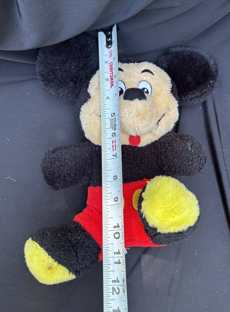 Peluche de Mickey Mouse de Disneyland Walt Disney World, años 50, recuerdo - S21 imagen 4