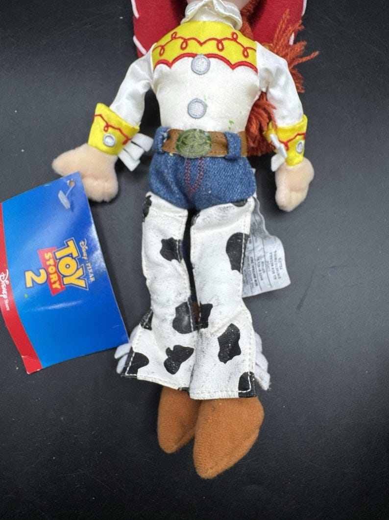Brand New Vtg JESSIE from Toy Story 2 Disney Store Bean Bag Plush 11” image 3