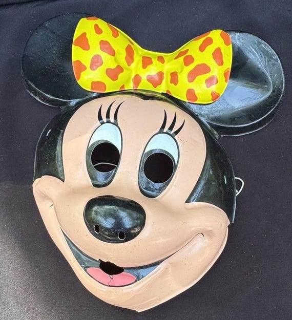 Rare Vintage Walt Disney Minnie Mouse Halloween Mask Mickey Ben