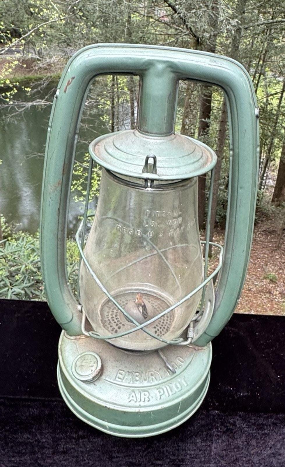 Vtg Embury Air Pilot No. 0 Lantern Lamp Star Bottom Universal 1928
