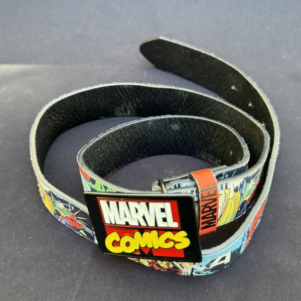 Marvel Comics Belt Adjustable Web Belt Buckle Down 40” Long
