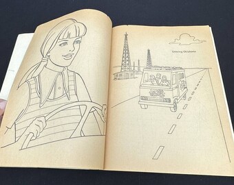 Barbie e PJ Camping Adventure Coloring Book 1973 Whitman