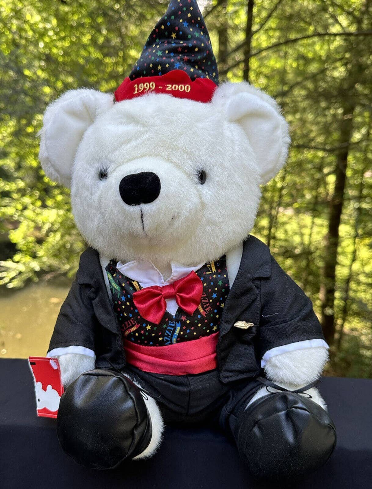 Vintage 1999 Lazzie Bear Plush New Year Teddy Bear 1999-2000 14