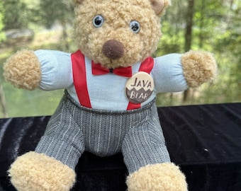 Raro Vintage International Silver Company Java Bear Plush 1996 -BA