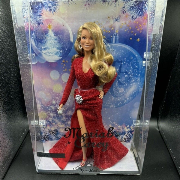 Brand New! Barbie Mariah Carey Doll Holiday Collectible Red Gown Mattel