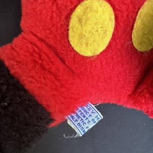 Peluche de Mickey Mouse de Disneyland Walt Disney World, años 50, recuerdo - S21 imagen 7