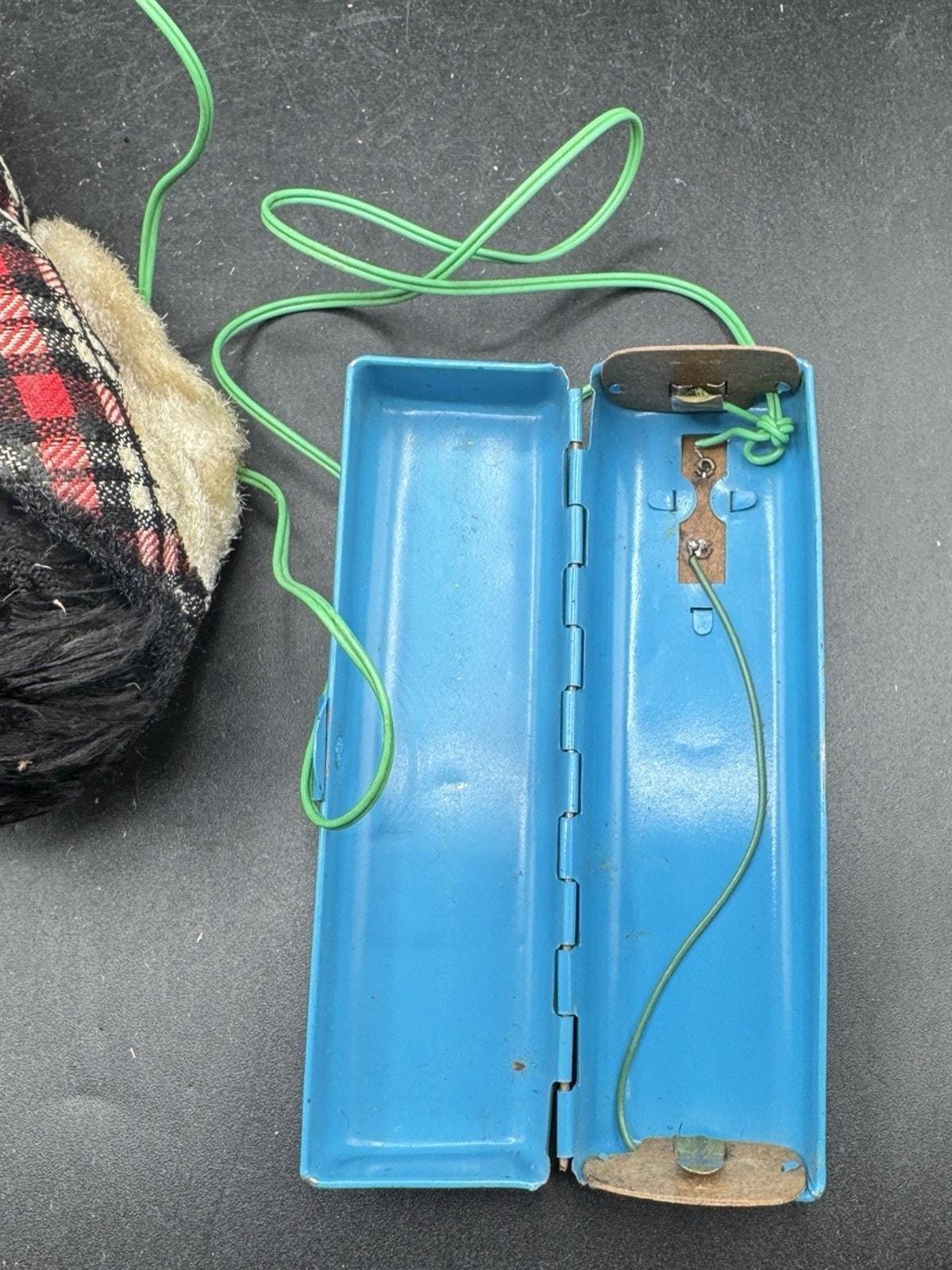 Vtg Yonezawa 1950s Japan Battery Operated Walking Dog Toy Light up