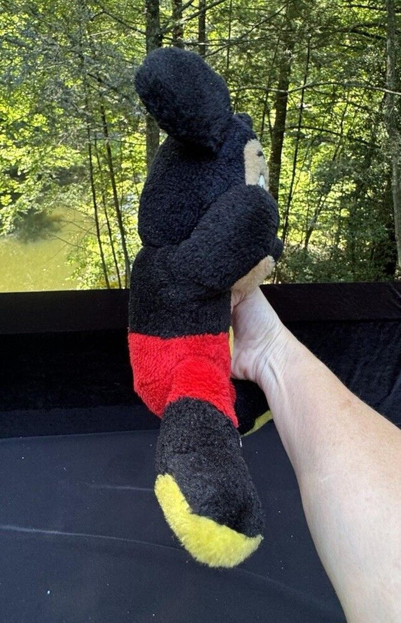 Vintage 1950’s Walt Disney Productions Mickey Mouse Plush Stuffed RARE image 4