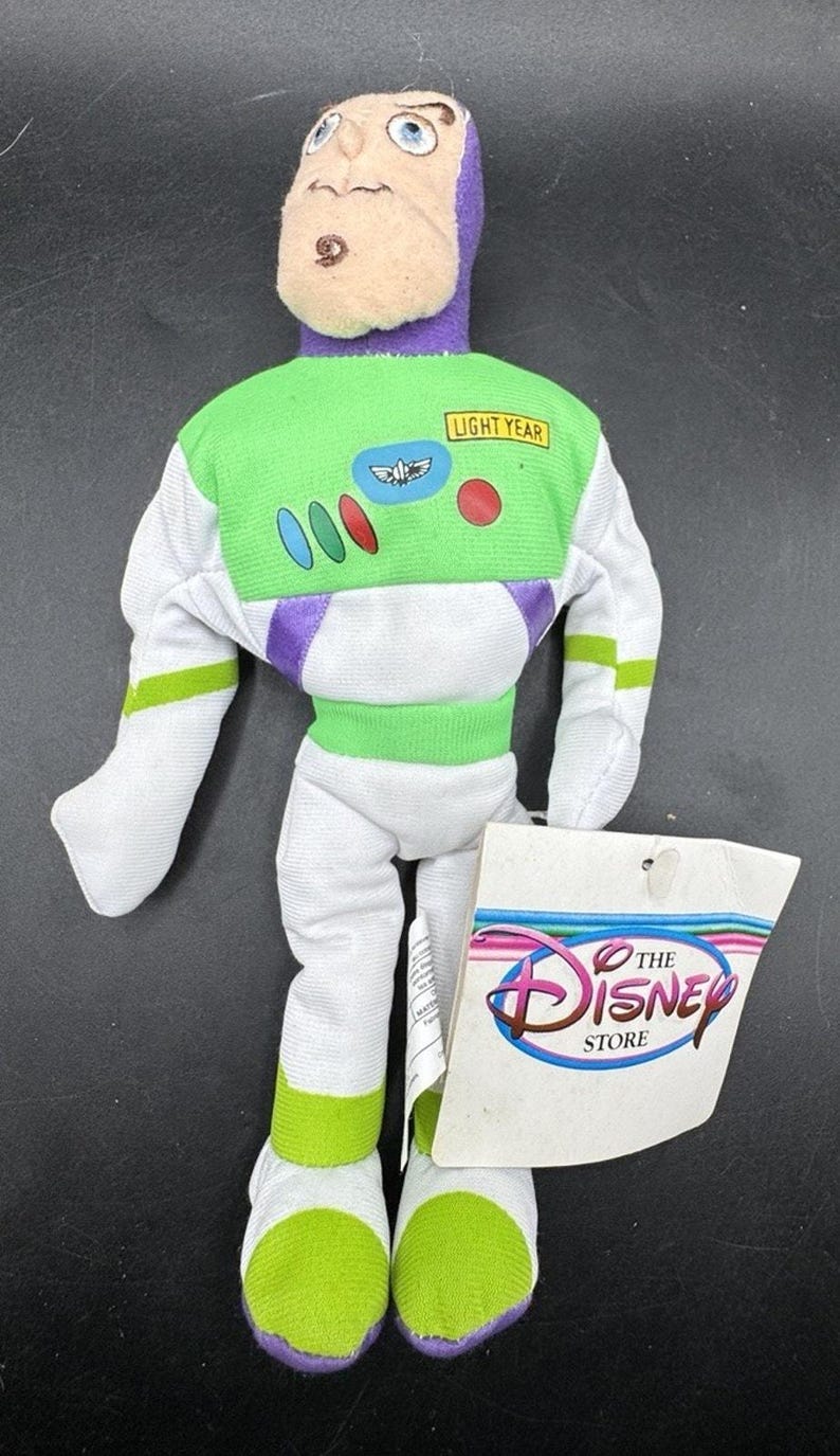 Brand New Disney Store Toy Story 1990’s Bean Bag Plush BUZZ LIGHTYEAR NWT! image 1