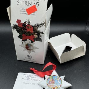 Hutschenreuther 1995 Star Christmas Ornament Porcelain Weihnachts Stern New!