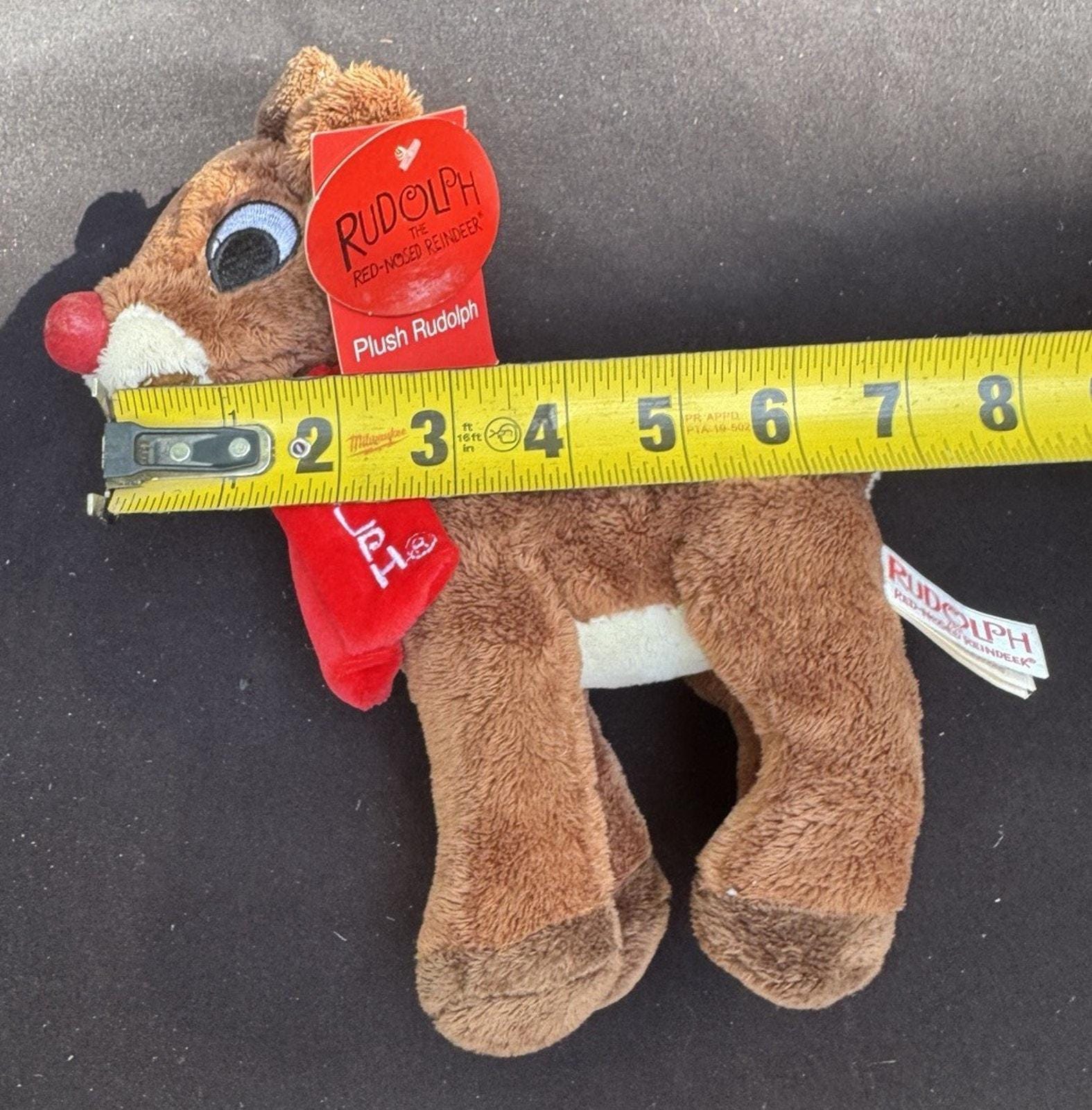 赤鼻のトナカイ ルドルフ 7インチ 赤いスカーフのルドルフ ぬいぐるみ