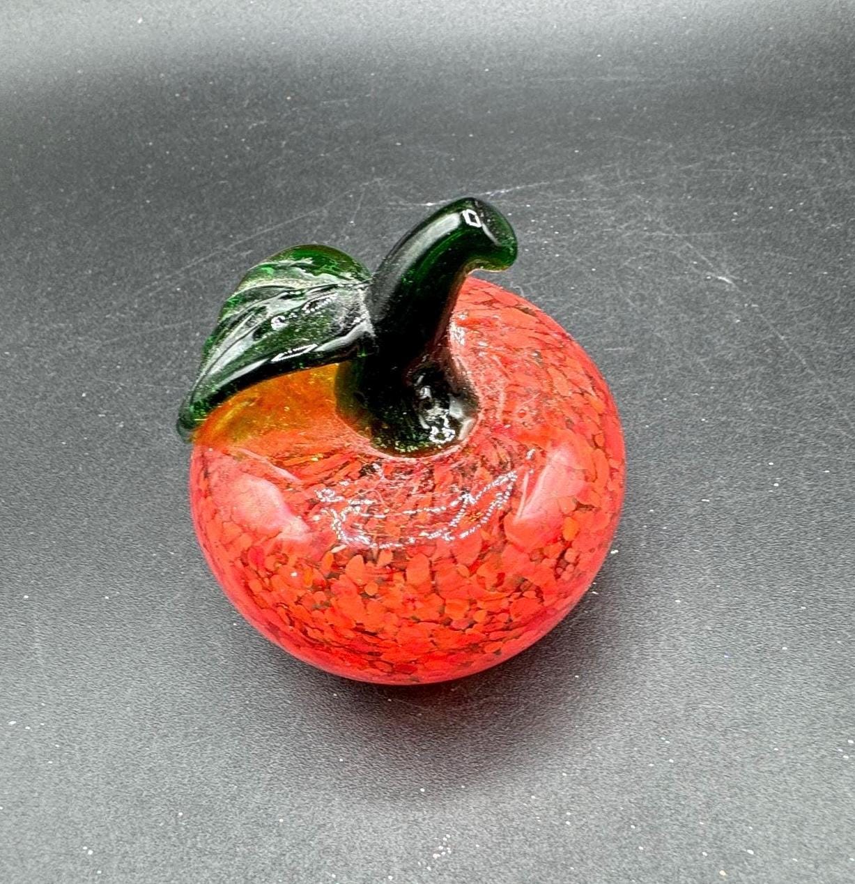 置物 Murano , antique Vintage Murano Style Blown Art Glass Orange Fruit -S1H - Etsy