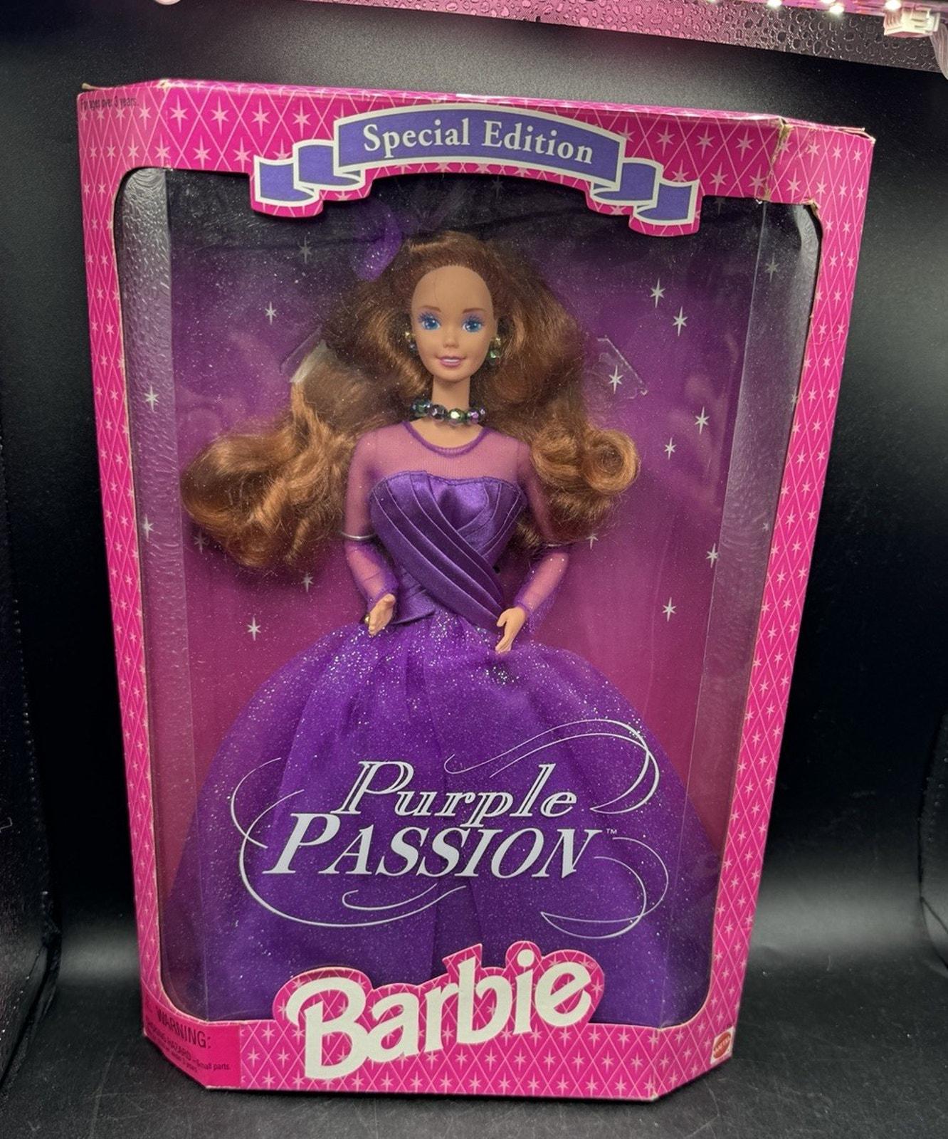 New 1995 Purple Passion Barbie Doll Redhead Special Edition Mattel