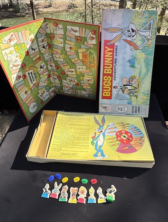 Rare Vintage Milton Bradley Bugs Bunny Adventure Board Game
